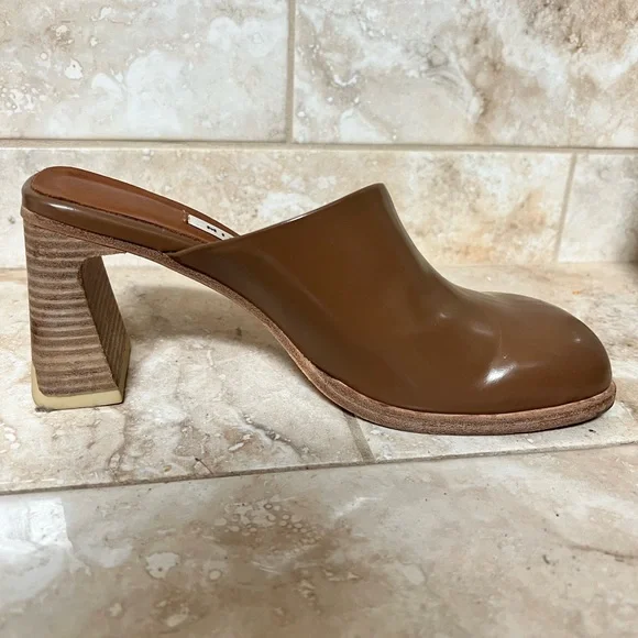 MIISTA Brown Leather Mules almost NTO - Picture 3 of 3